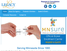 Tablet Screenshot of healthinsurance-mn.com
